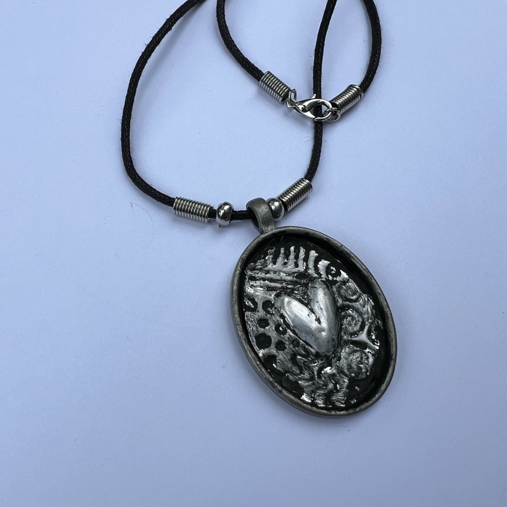 Very cute artisan heart necklace! By Bucks County artist Kanoka Wagner